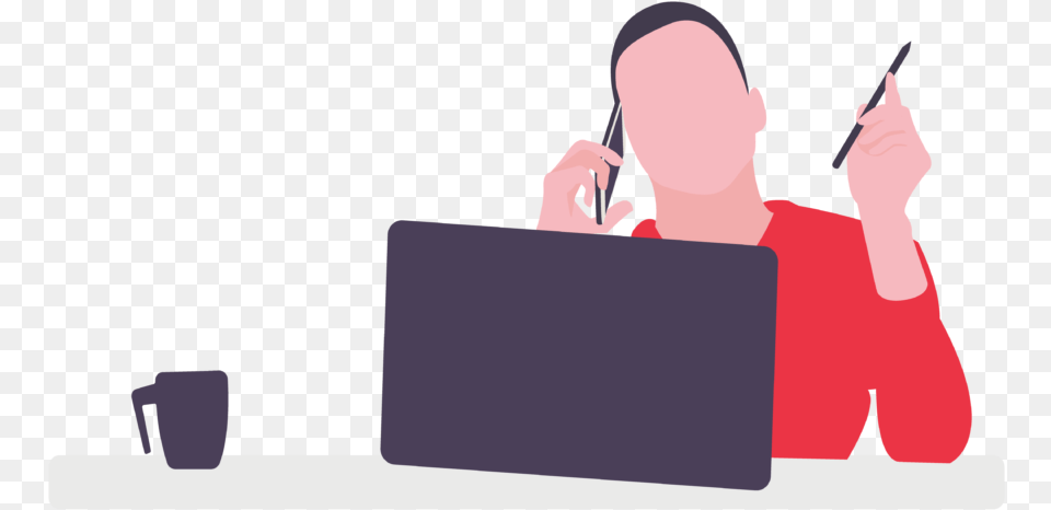 Startup Founder On The Phone Illustration Designed Illustration, Computer, Electronics, Laptop, Pc Png