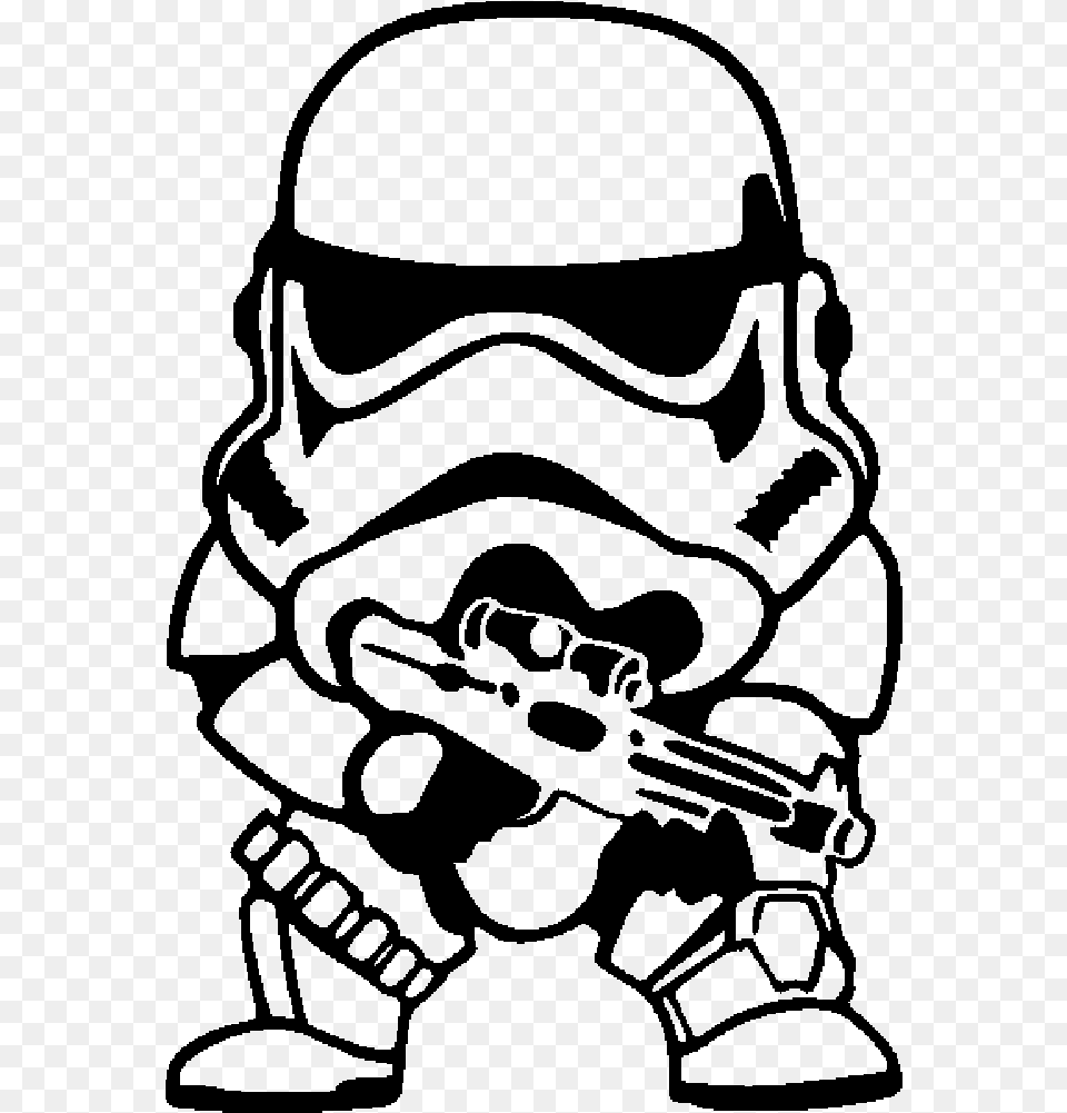 Starwars Clipart Stormtrooper Storm Trooper Clipart Black And White, Gray Png Image