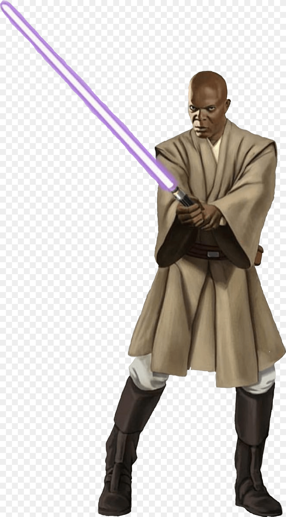 Starwars Jedi Jediknight Lightsaber Macewindu Luke Skywalker, Weapon, Sword, Clothing, Coat Png