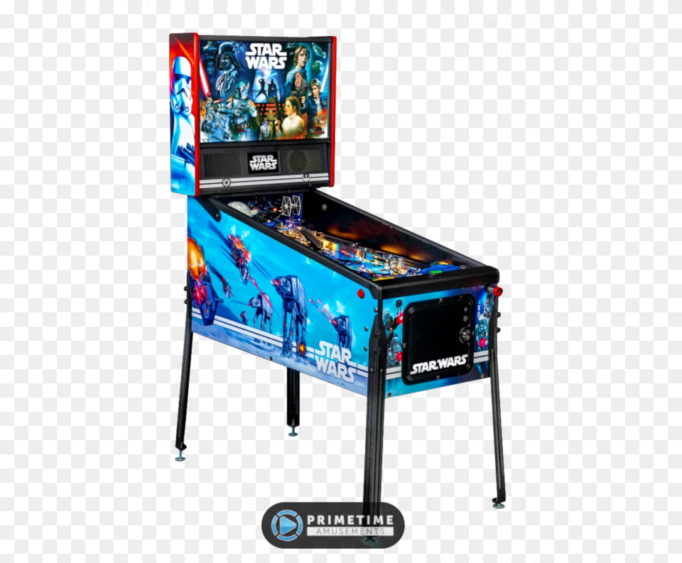 Starwarselg Cabinetrf Stern Pinball Star Wars Pin, Arcade Game Machine, Game, Person, Screen Free Transparent Png