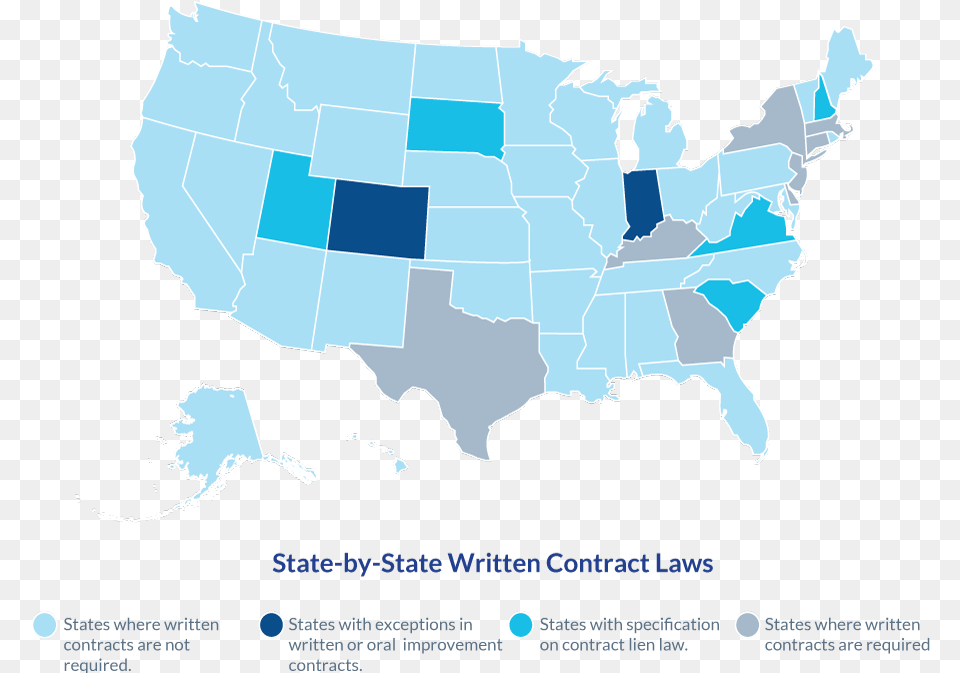 State By State Written Contract Laws Map John F Kennedy Library, Chart, Nature, Outdoors, Plot Png Image