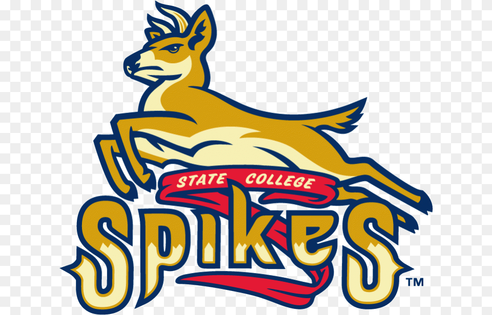 State College Spikes Logo New York Penn League State College Spikes Baseball, Animal, Mammal, Kangaroo Free Png Download
