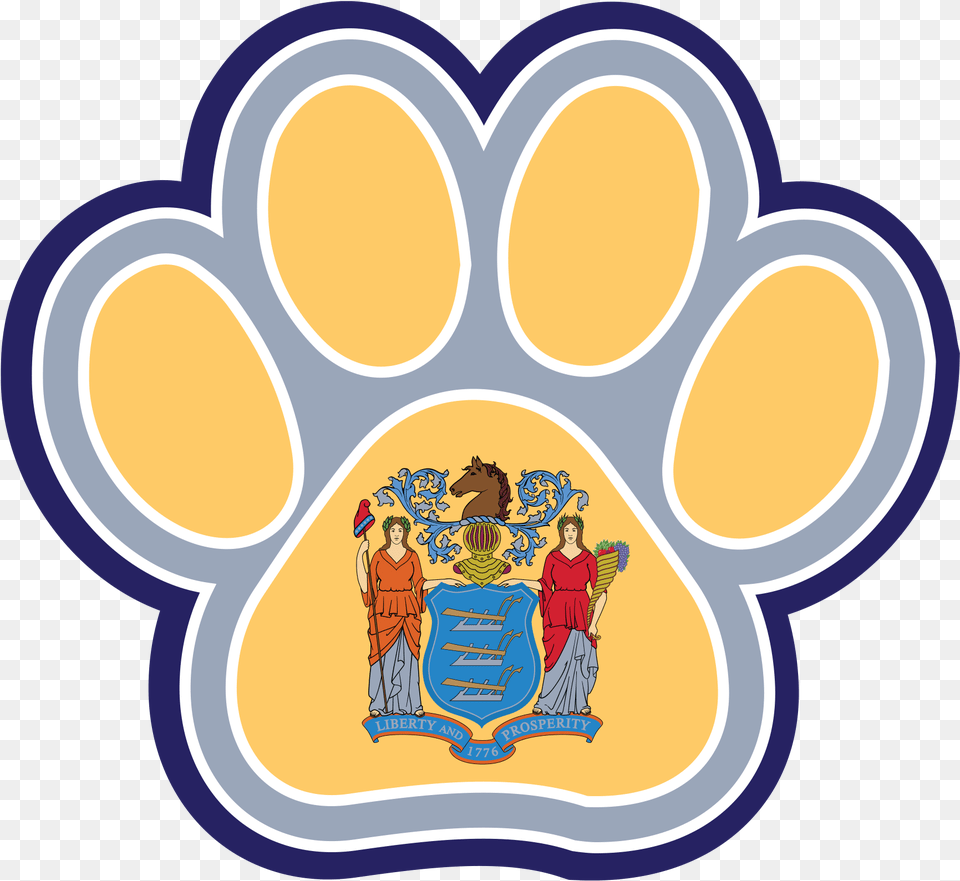 State Dog Paw New Jersey State Seal, Person, Art, Drawing Free Transparent Png