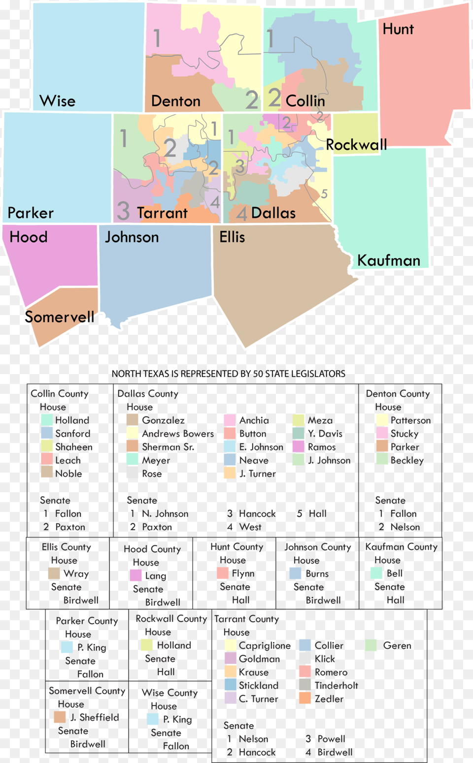 State House Amp Senate Districts In North Texas, Chart, Plot, Diagram, Map Free Png Download