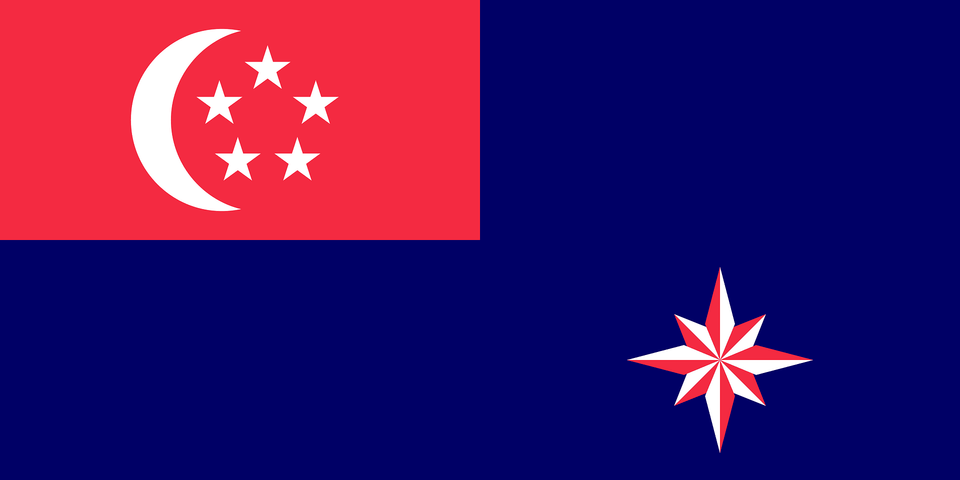State Marine Ensign Of Singapore Clipart, Flag Free Transparent Png