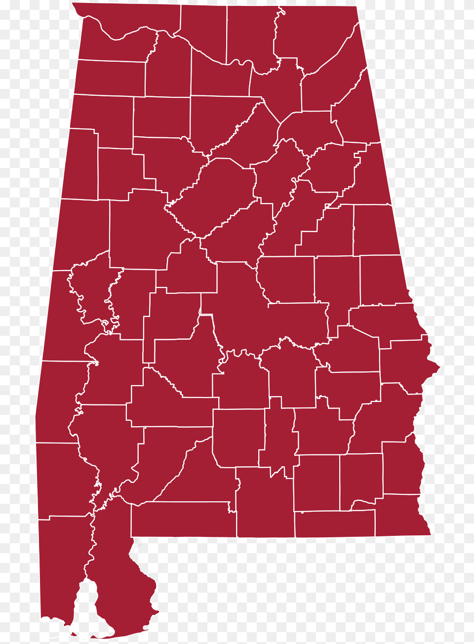 State Of Alabama Outline Alabama District Map 2018, Chart, Plot Free Png Download