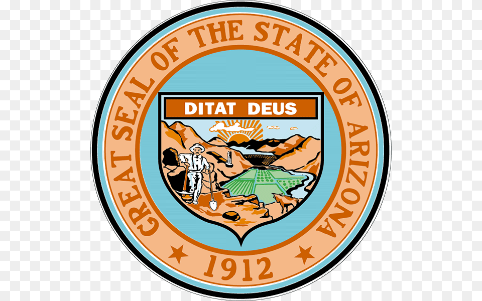 State Of Arizona Arizona State Seal, Symbol, Badge, Logo, Emblem Free Transparent Png
