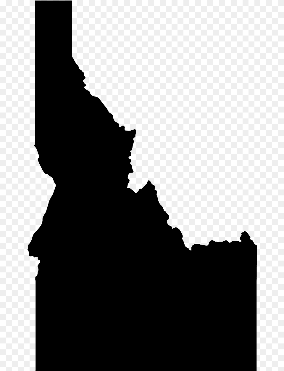 State Of Idaho Silhouette, Gray Png