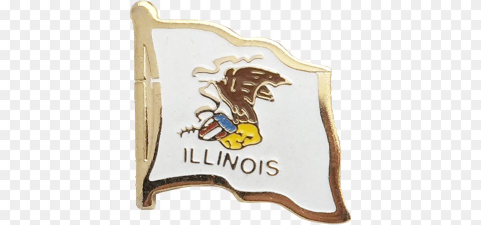 State Of Illinois Flag Lapel Pin Illinois, Badge, Logo, Symbol Png