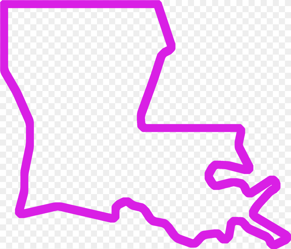 State Of Louisiana Shape, Purple, Light Png