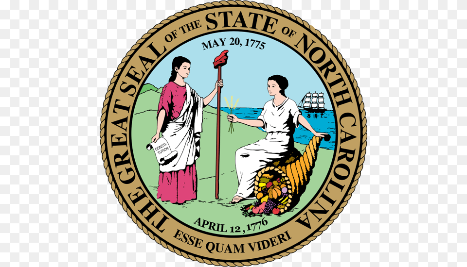 State Seal North Carolina State Seal, Adult, Person, Woman, Female Free Png