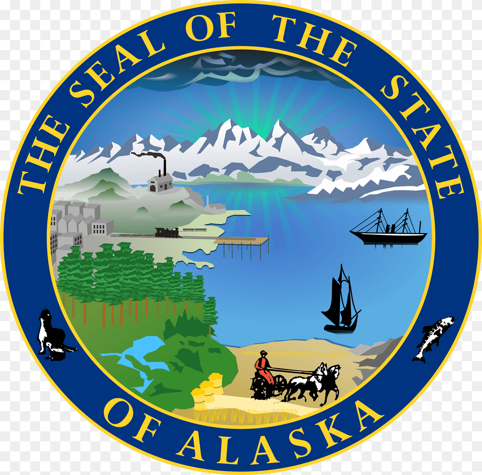 State Seal Of Alaska Clipart, Logo, Symbol, Badge, Factory Free Png Download