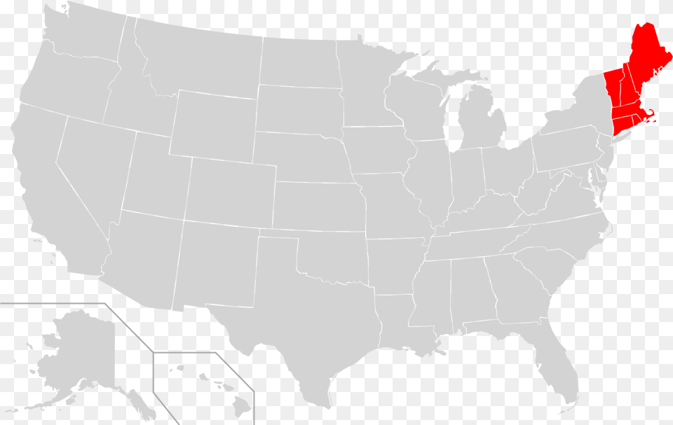 States Vector New England New England On American Map, Chart, Plot, Atlas, Diagram Free Transparent Png