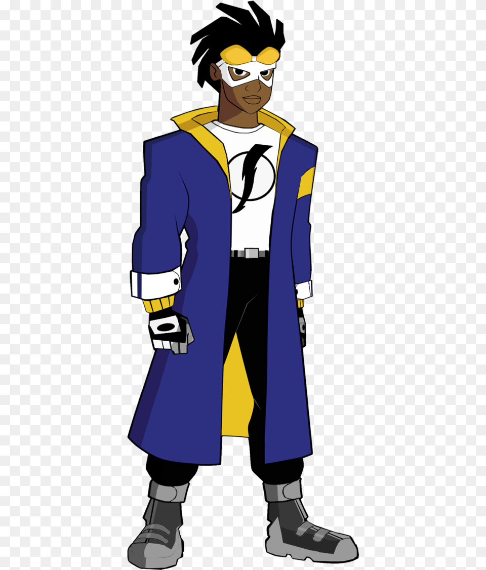 Static First Costume By Alexbadass Static Cartoon Character Static Shock, Person, People, Adult, Man Free Png