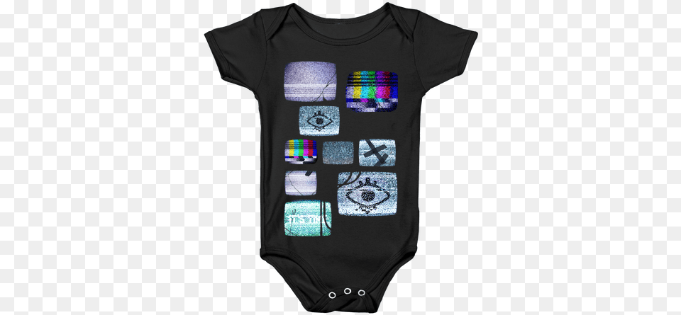 Static Tv Set Baby Onesy Static Tv Shirt, Clothing, T-shirt Png Image