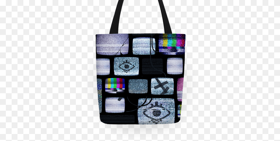 Static Tv Set Tote Bag Lookhuman, Accessories, Handbag, Purse, Tote Bag Free Png Download