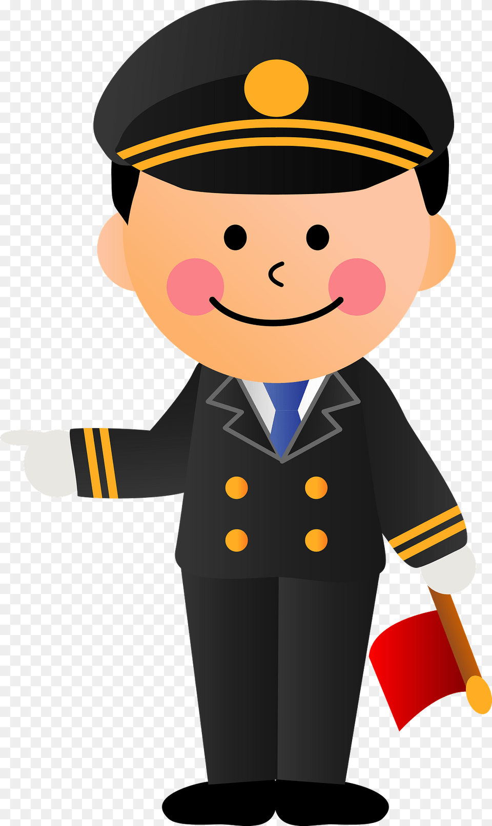 Station Employee Clipart, Captain, Officer, Person, Nature Free Png