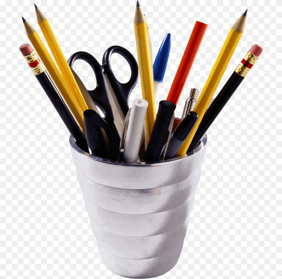 Stationary Logo In Download Stationery Products, Pencil, Scissors, Brush, Device Png Image