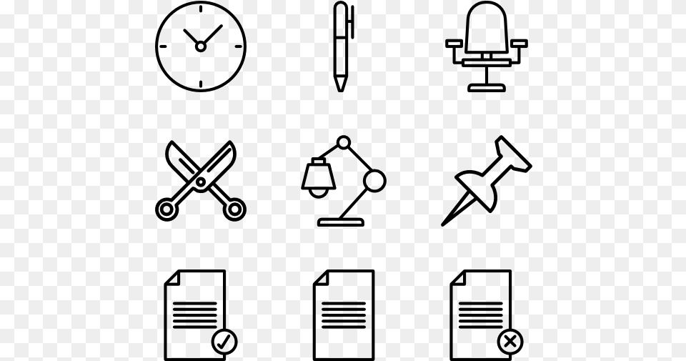 Stationery And Office Phone Email Icon, Gray Png