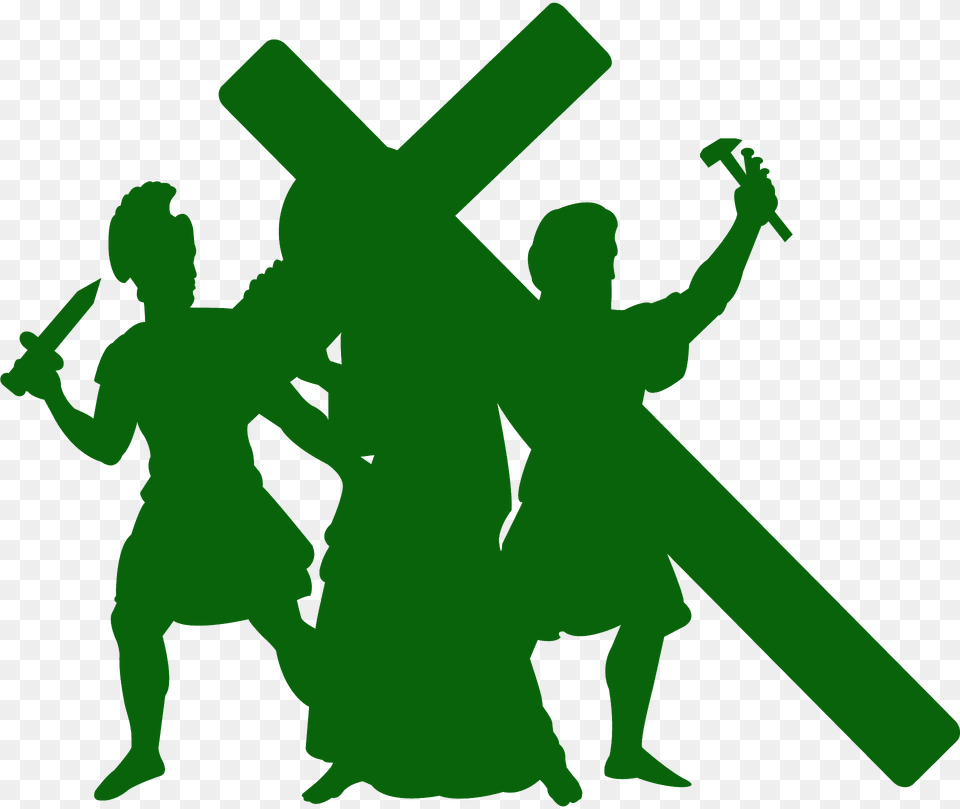 Stations Of The Cross Silhouette, Symbol, Person, People Png