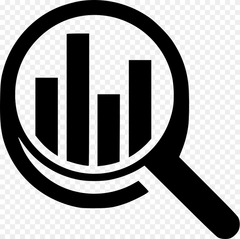 Statistics Analytics Research Graph Revenue Icon, Magnifying Png