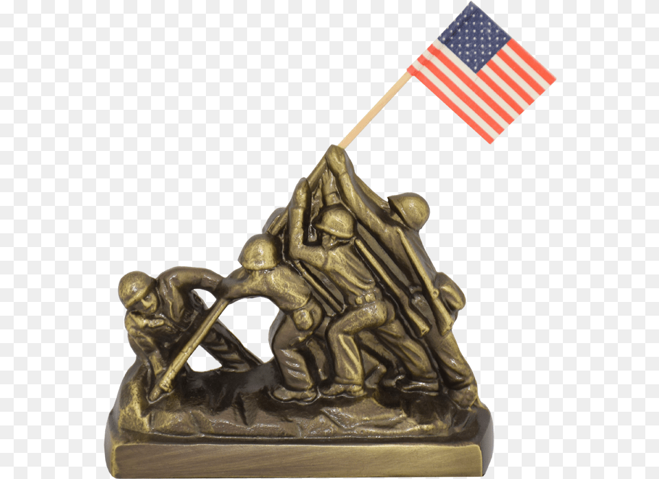 Statue, American Flag, Bronze, Flag, Adult Free Png Download