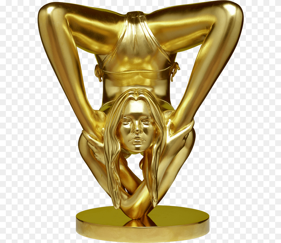 Statue, Gold, Person, Face, Head Png