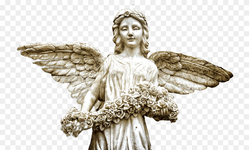 Statue Angel, Person, Face, Head, Art Free Png Download