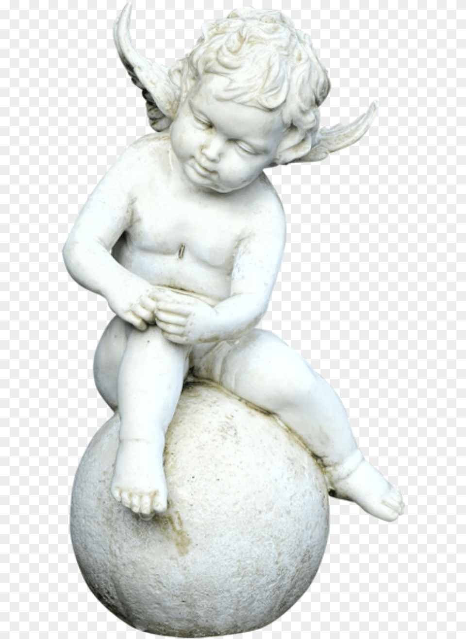 Statue Cherub Angel Stone Marble Freetoedit Statue, Baby, Person, Figurine, Face Png Image