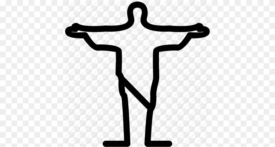 Statue Clipart Christ The Redeemer Statue Line Hand, Cross, Symbol Free Png Download