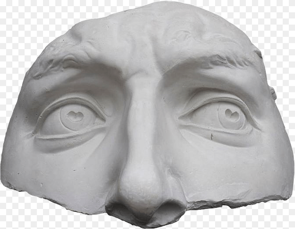 Statue Face Mask Stone Art Grey White Gray Aesthetic Mask, Person, Head Free Transparent Png