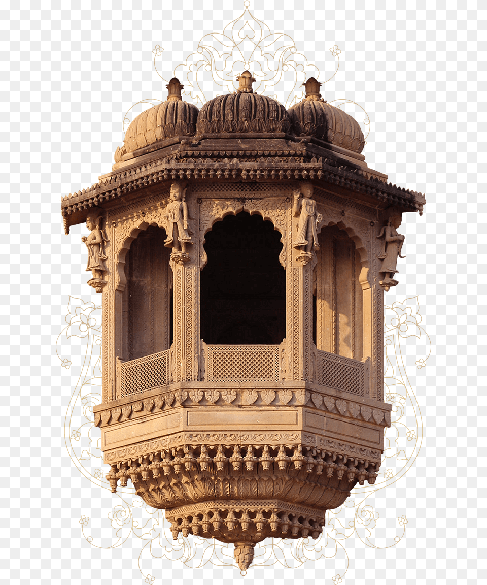 Statue Jharokha Pattern, Architecture, Building, Dome, Lamp Free Png Download