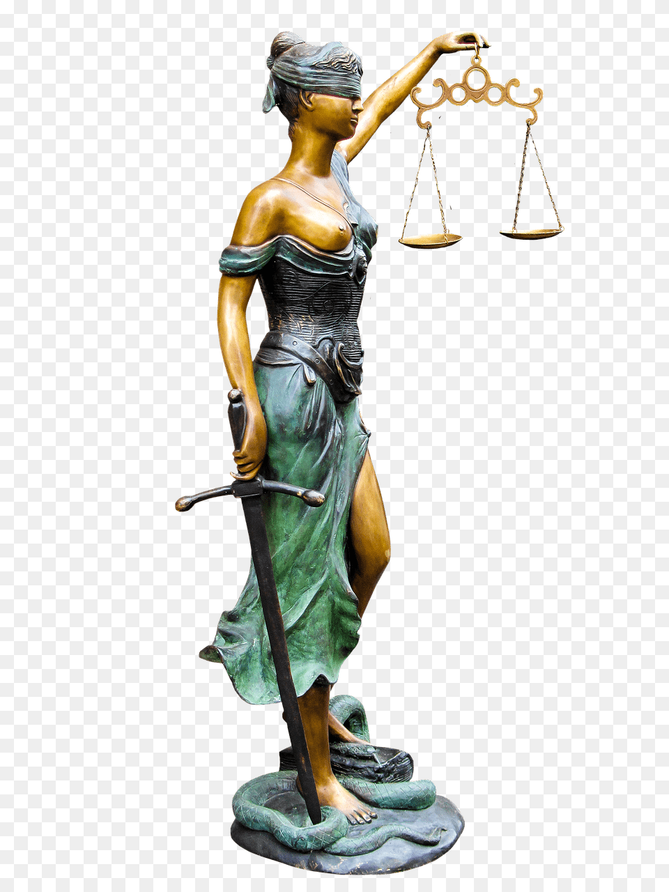 Statue Lady Of Justice, Bronze, Figurine, Adult, Person Free Png Download