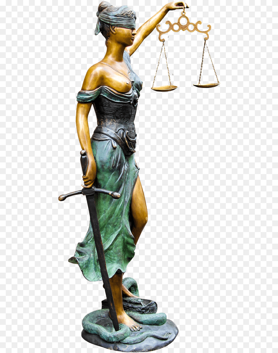 Statue Lady Of Justice Justicia, Bronze, Figurine, Adult, Male Free Png