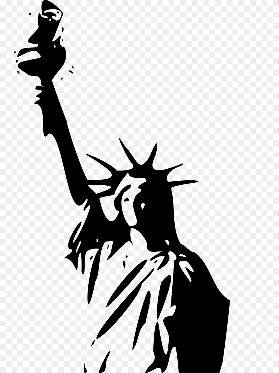 Statue New York Freedom Picture Statue Of Liberty Silhouette, Lighting Png Image