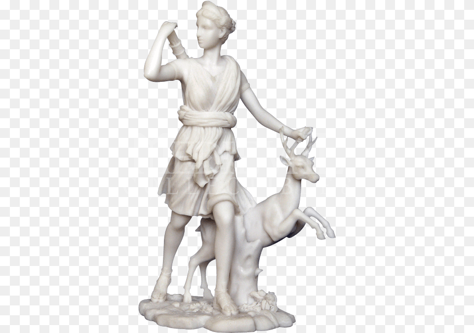 Statue Of Artemis Artemis And Deer Statue, Person, Baby, Figurine, Mammal Free Transparent Png