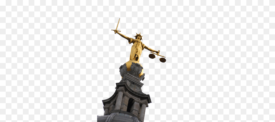 Statue Of Justice Central Criminal Court London Uk, Art, Cross, Symbol Png