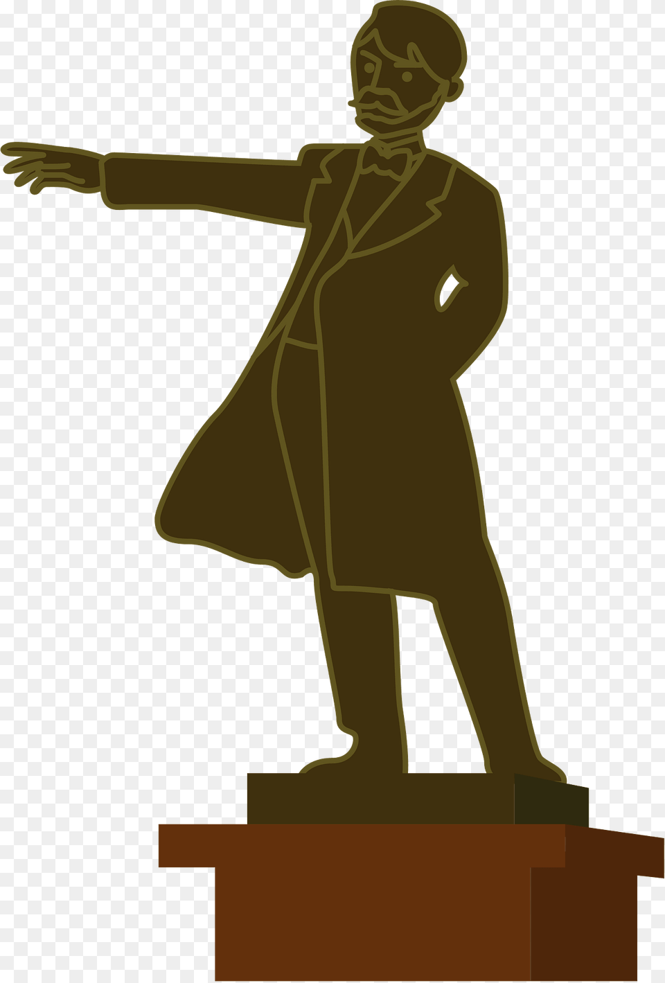 Statue Of Lewis Clark Virginia Usa Clipart, Clothing, Coat, Person, Art Png Image