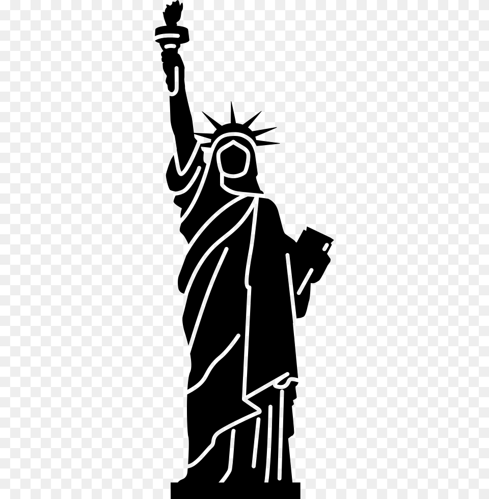 Statue Of Liberty, Stencil, Adult, Female, Person Png Image