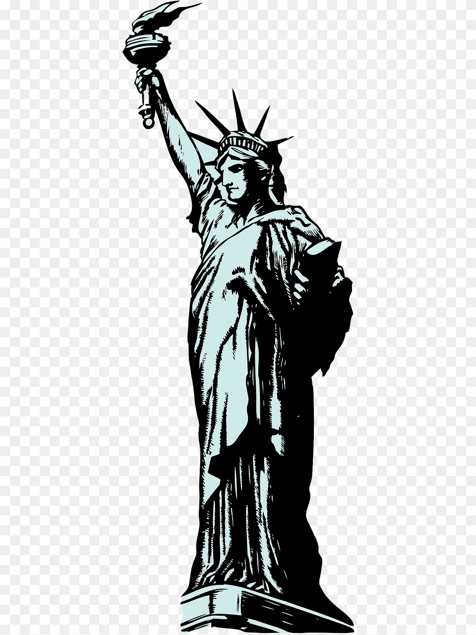 Statue Of Liberty Artwork, Art, Adult, Female, Person Png Image