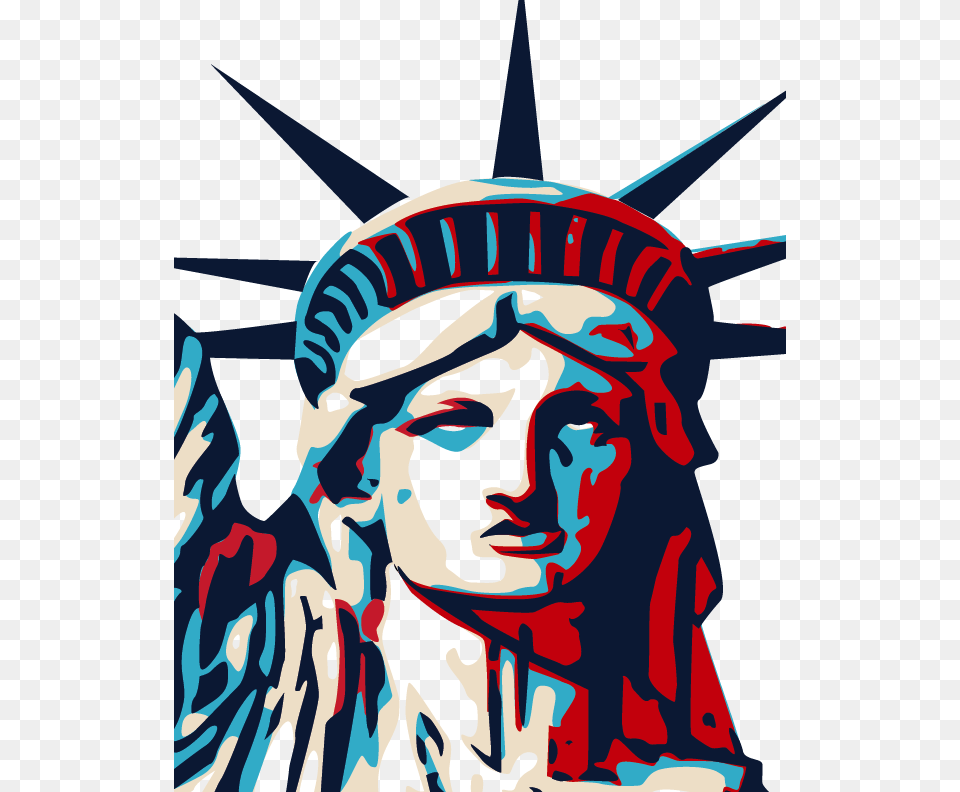 Statue Of Liberty Artwork, Art, Face, Head, Person Png Image