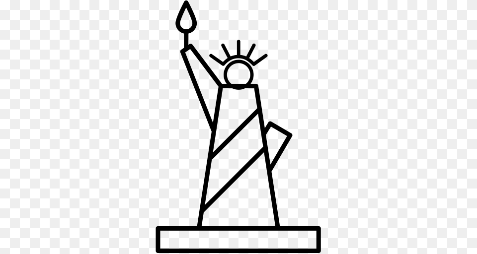 Statue Of Liberty Beauty Monument Monuments Icon With, Gray Png