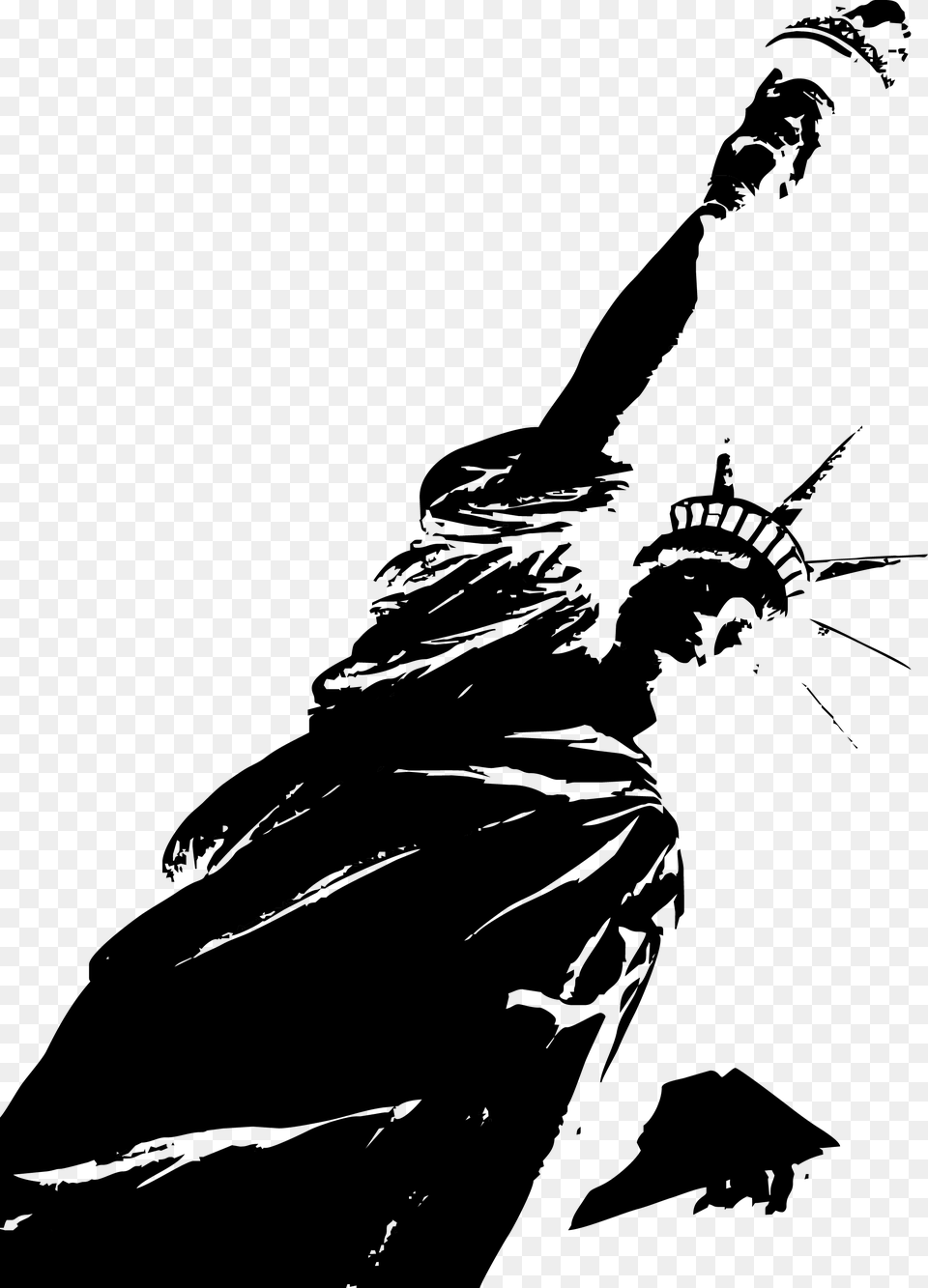 Statue Of Liberty Building Statue Of Liberty National Monument, People, Person, Silhouette, Stencil Free Png Download