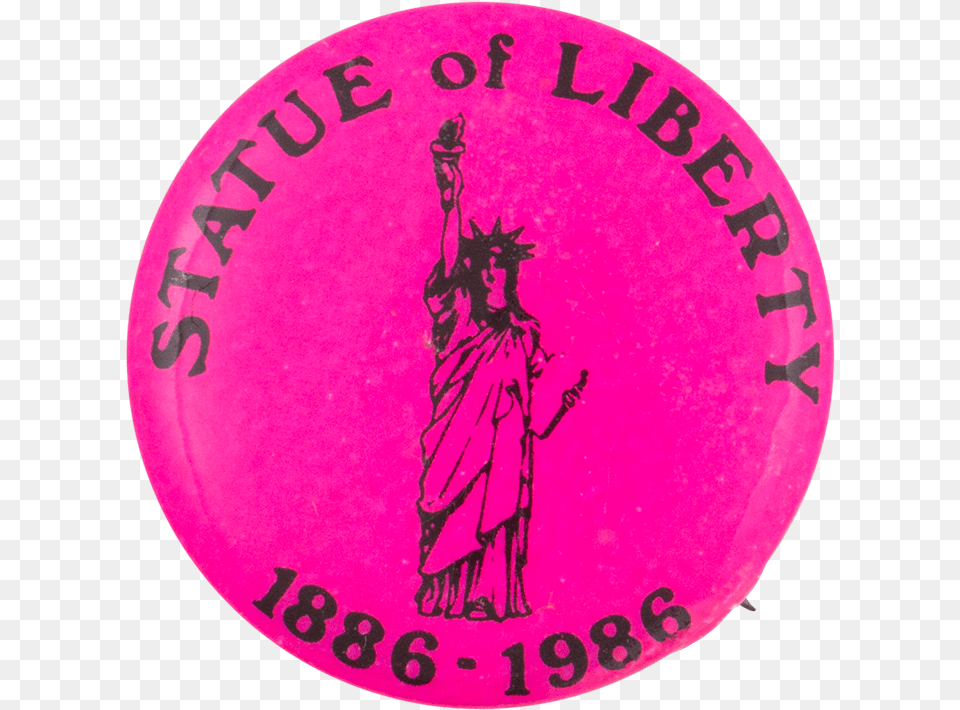Statue Of Liberty Busy Beaver Button Museum Circle, Badge, Logo, Symbol, Person Png Image