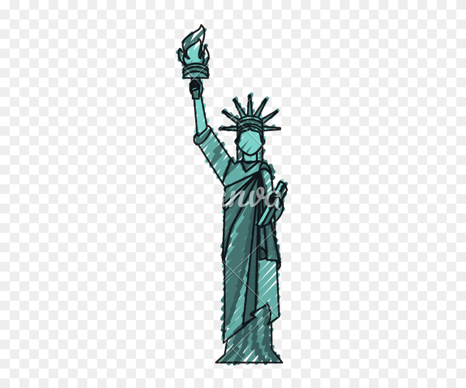 Statue Of Liberty Cartoon, Art, Light, Adult, Bride Png