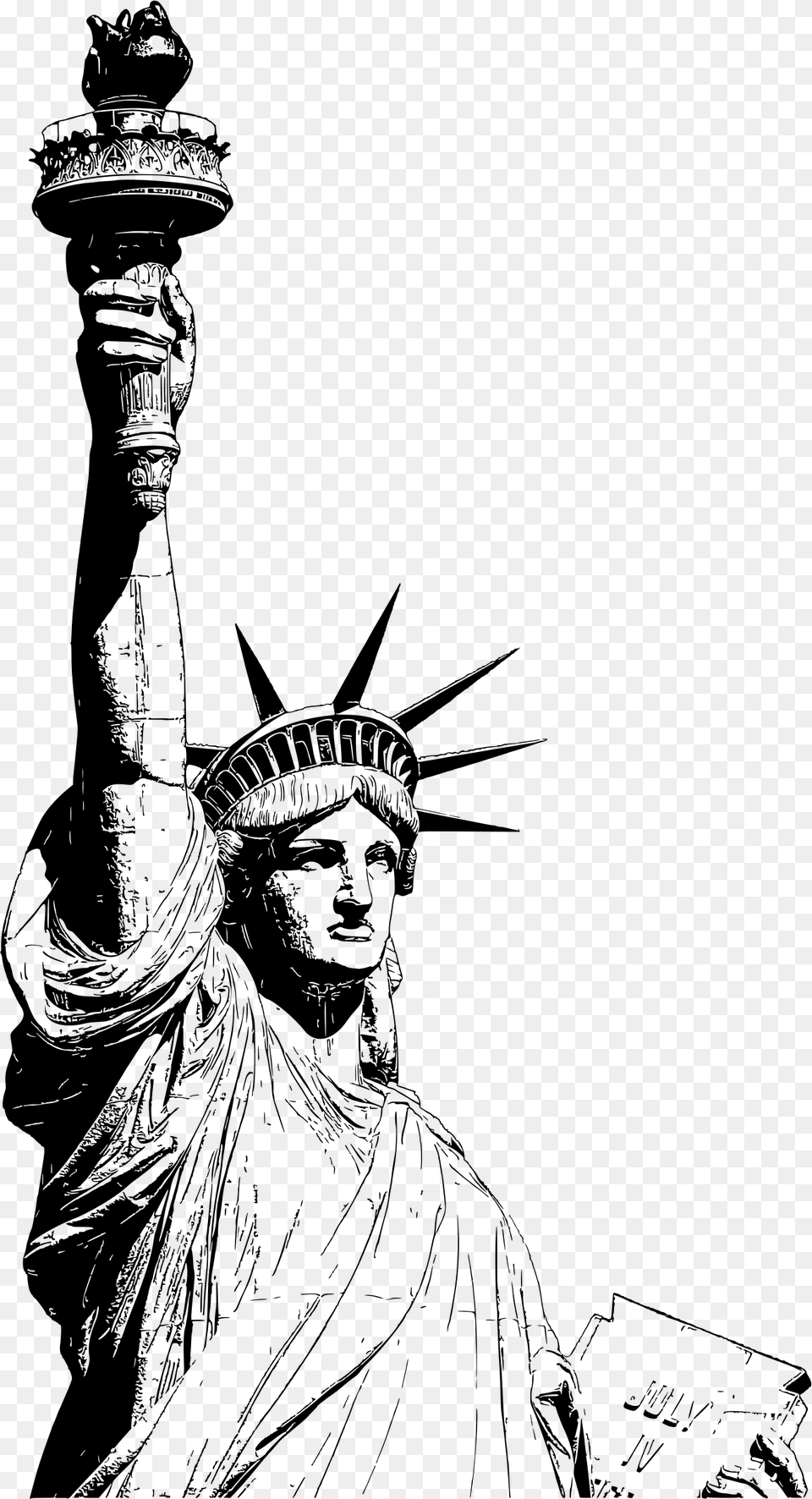 Statue Of Liberty Clip Arts Clip Art Statue Of Liberty, Gray Free Png