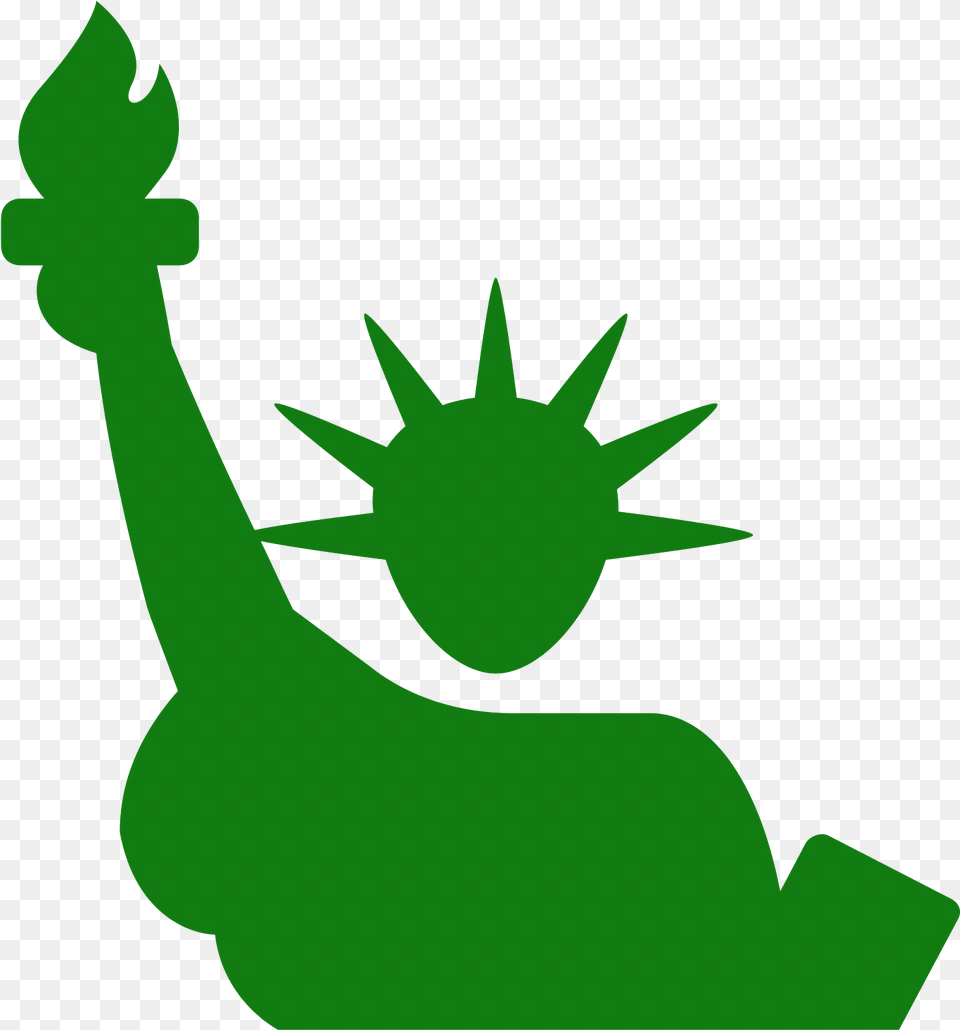 Statue Of Liberty Clipart Crown Statue Of Liberty Black Icon, Green, Person Free Png