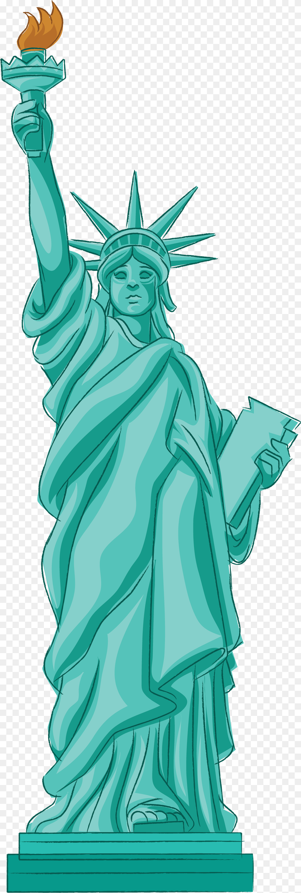 Statue Of Liberty Clipart Statue Of Liberty Animated, Art, Adult, Wedding, Person Free Transparent Png
