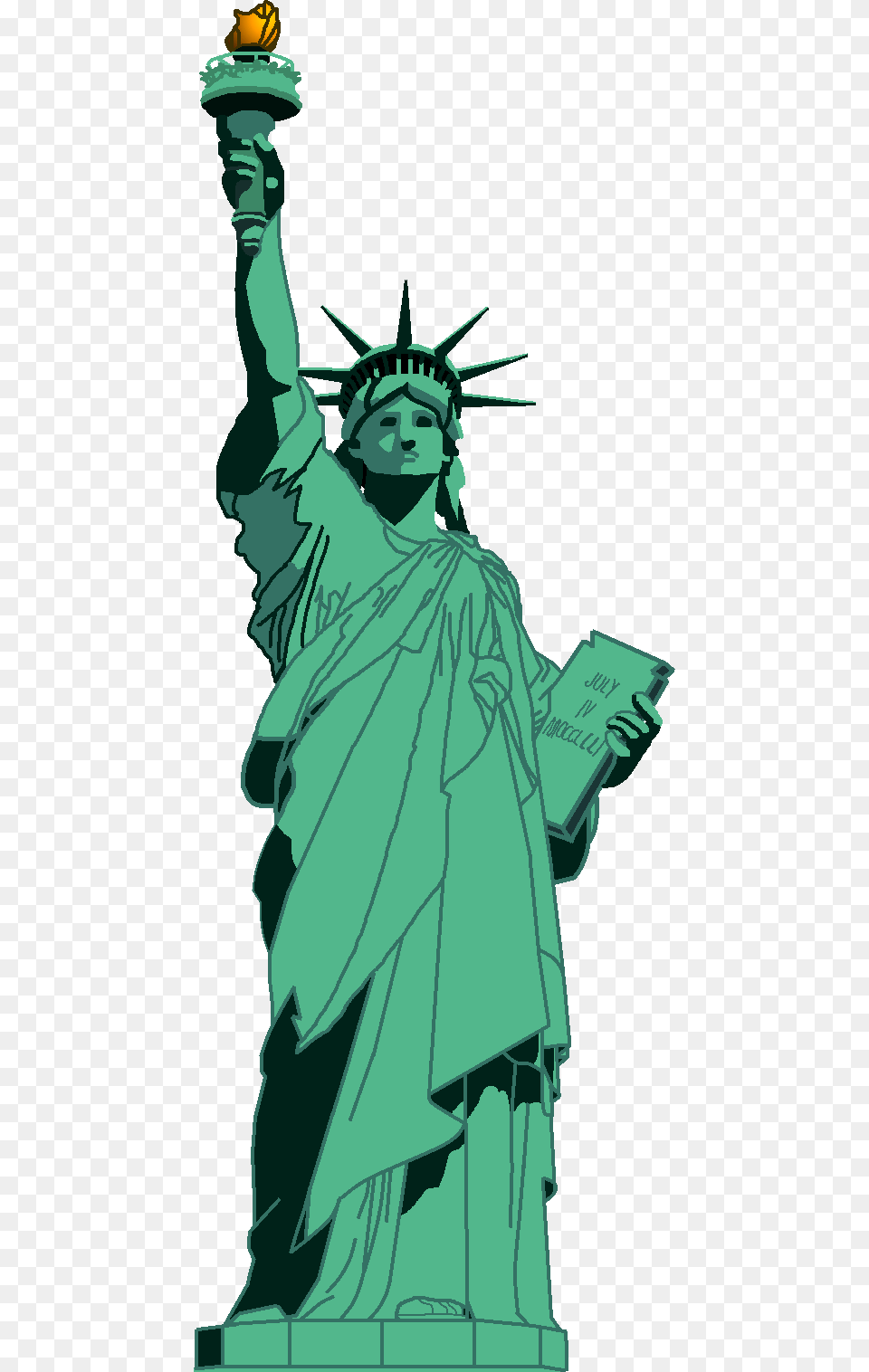 Statue Of Liberty Clipart Transparent Statue Of Liberty, Art, Adult, Person, Man Free Png