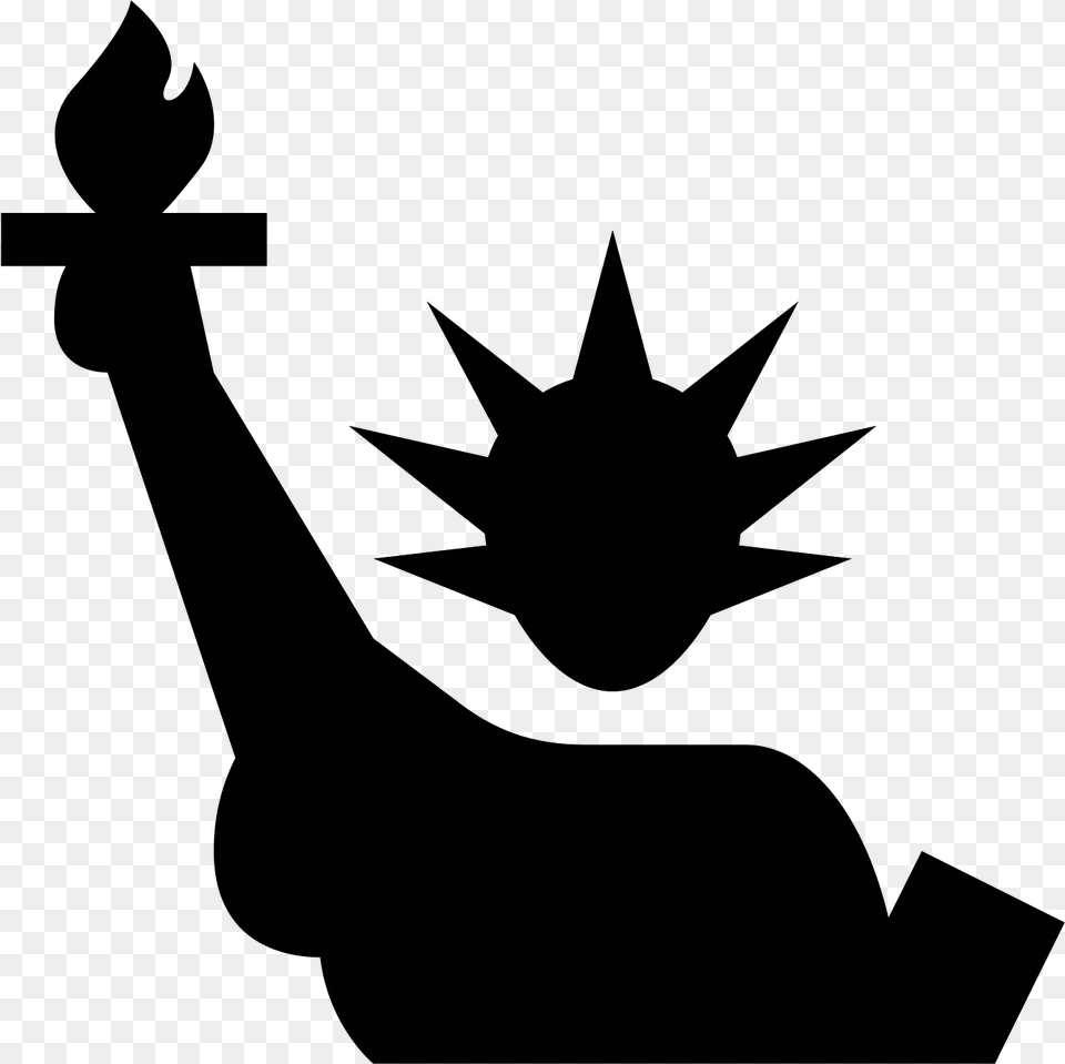 Statue Of Liberty Computer Icons Middle Finger Card, Gray Free Transparent Png